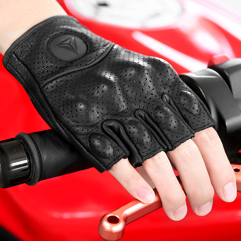 MOTOWOLF MDL0302B 1 Pair Fingerless Summer Sheepskin Leather Motorcycle Gloves MOTOWOLF MDL0302B 1 Pair Fingerless Summer Sheepskin Leather Motorcycle Gloves